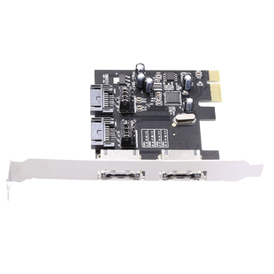 PCI-E转SSD硬盘 SATA3.0扩展卡 ASM1061芯片 ESATA 四口6口连接