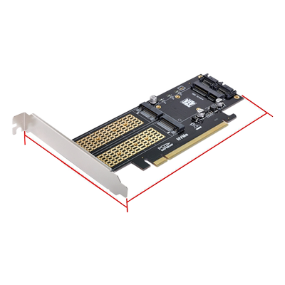 M2 NVME NGFF转PCI-E三协议合一扩展转接卡B+M Key mSATA扩展卡