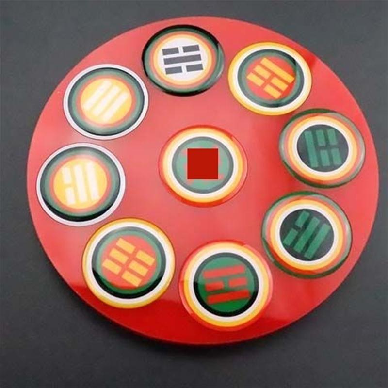 五龙盘万字福31公分五色太极单面太极墙补角摆件五行八卦福镇宅符