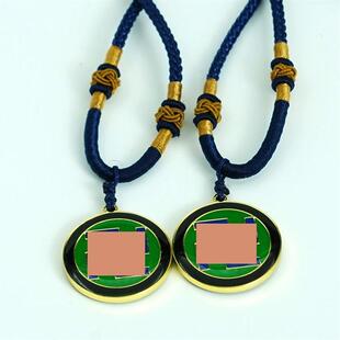 万字符万吊坠2.6CM江氏黄铜双面万字符项链太极图吊坠