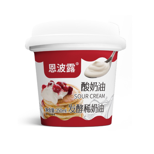 恩波露酸奶油发酵稀奶油250ML烘培用家用涂抹蛋糕面包生酮饮食