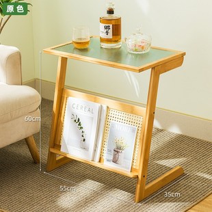 边几小茶几床头桌子沙发边桌柜长虹玻璃小户型方茶桌日式迷你角几