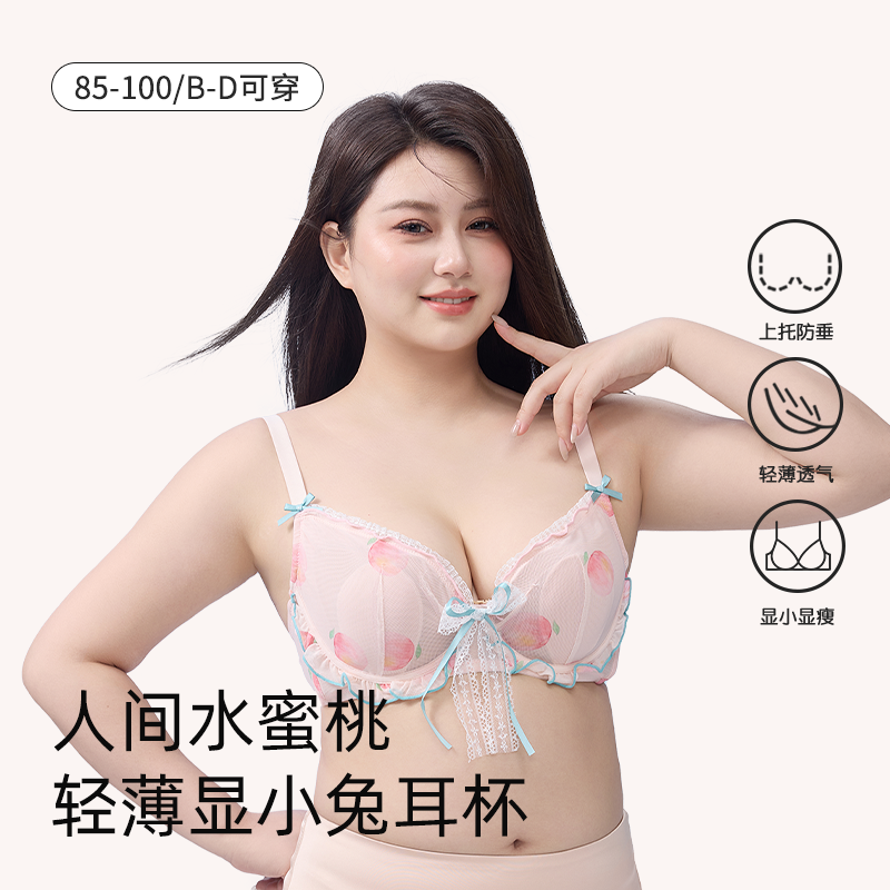 蕾丝性感大码内衣胖mm女初秋薄款聚拢美背文胸2026新款爆款细肩带,女士内衣/男士内衣/家居服,文胸,淘宝优惠券,粉丝福利购,淘宝优惠卷