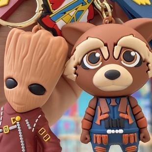 银河护卫队格鲁特小树人钥匙扣汽车动漫挂件书包挂饰娃娃机