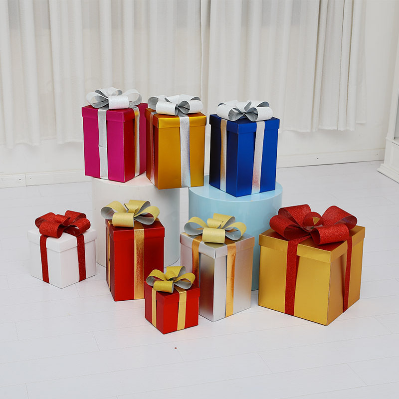 圣诞节装饰品礼盒礼品盒商场美陈场景布置盒子店庆礼物盒装饰堆头