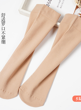 短袜春秋女丝袜夏季厚款耐磨防勾丝肉色袜子天鹅绒黑色中筒袜秋冬