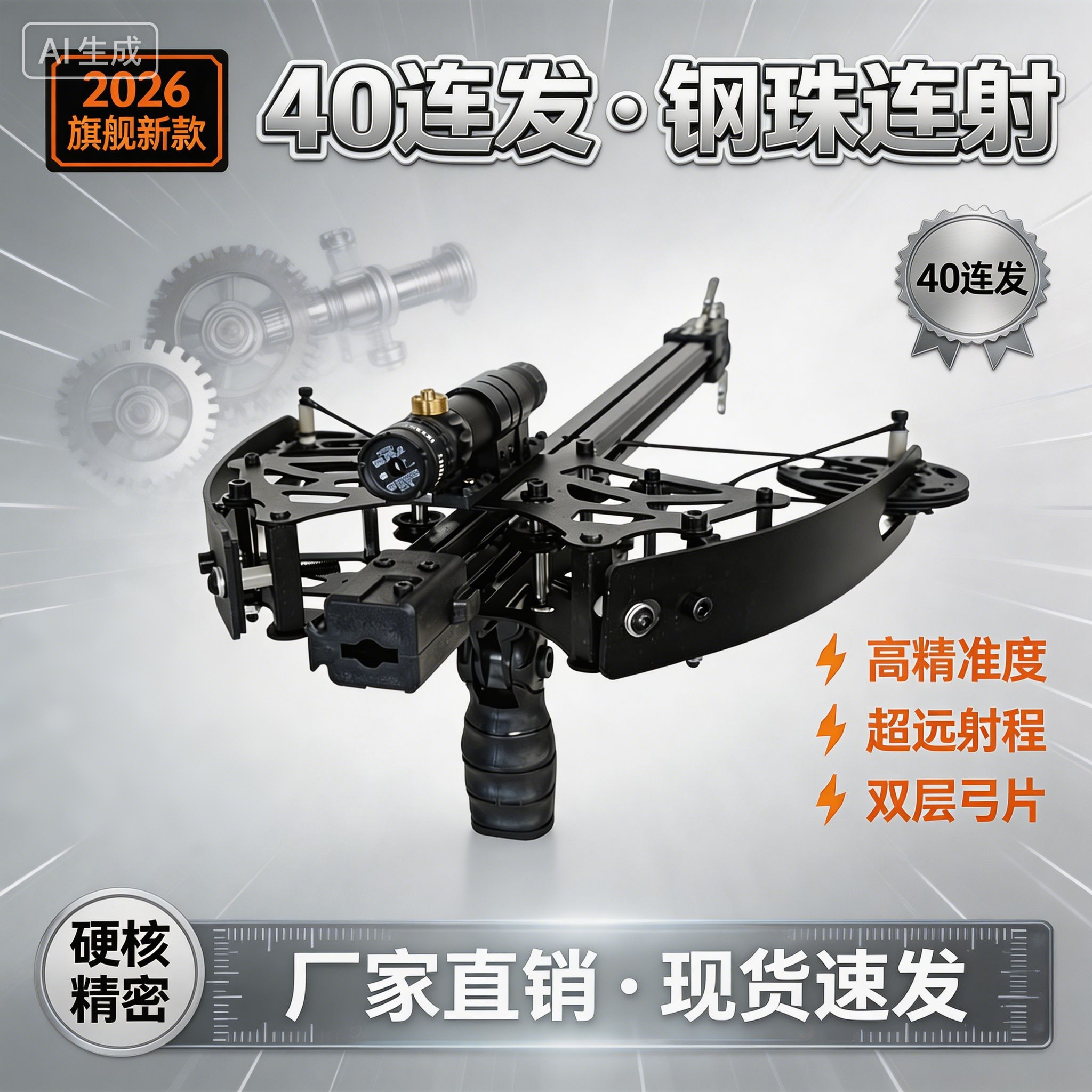 瞄准专用眼镜蛇五代新款三用弓成年人连发激光钢珠复合弓高精度