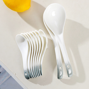 北欧风陶瓷渐变灰汤匙大汤勺筷子烟雨江南餐具高颜值勺长柄大勺