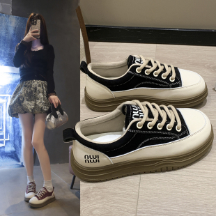 新款 女鞋 时尚 爆款 ins潮鞋 女2025秋季 百搭休闲运动板鞋 平底德训鞋