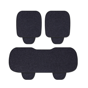 现代第七代伊兰特专用汽车坐垫四季通用亚麻后排座椅垫三件套夏季