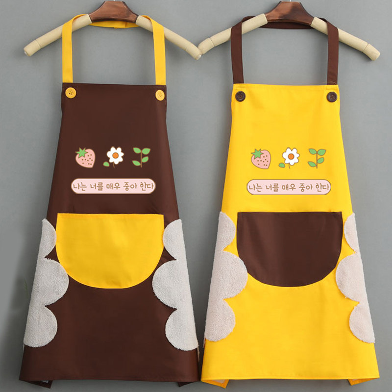 可爱新款围裙女厨房家用防水防油餐饮专用网红工作服爆款定制围腰