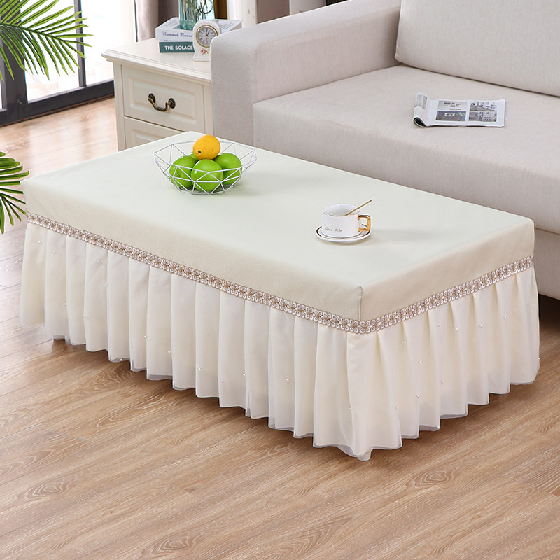 防水茶几罩桌布蕾丝茶几全包盖布防尘罩电视柜罩子套子简约现代,居家布艺,万能盖巾,淘宝优惠券,粉丝福利购,淘宝优惠卷