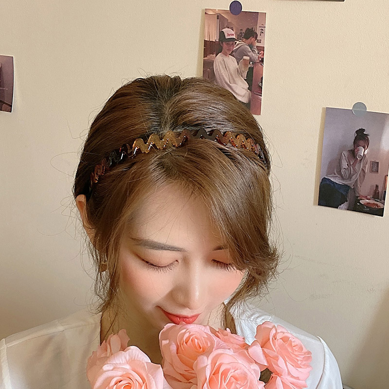 带齿防滑日韩风百搭细款压发头箍