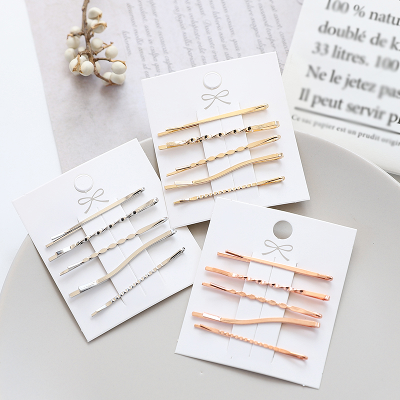 东大门金银一字刘海碎发小边夹