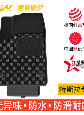 3W全TPE脚垫青春版适用于特斯拉焕新ModelY Model3新款专用脚垫丫