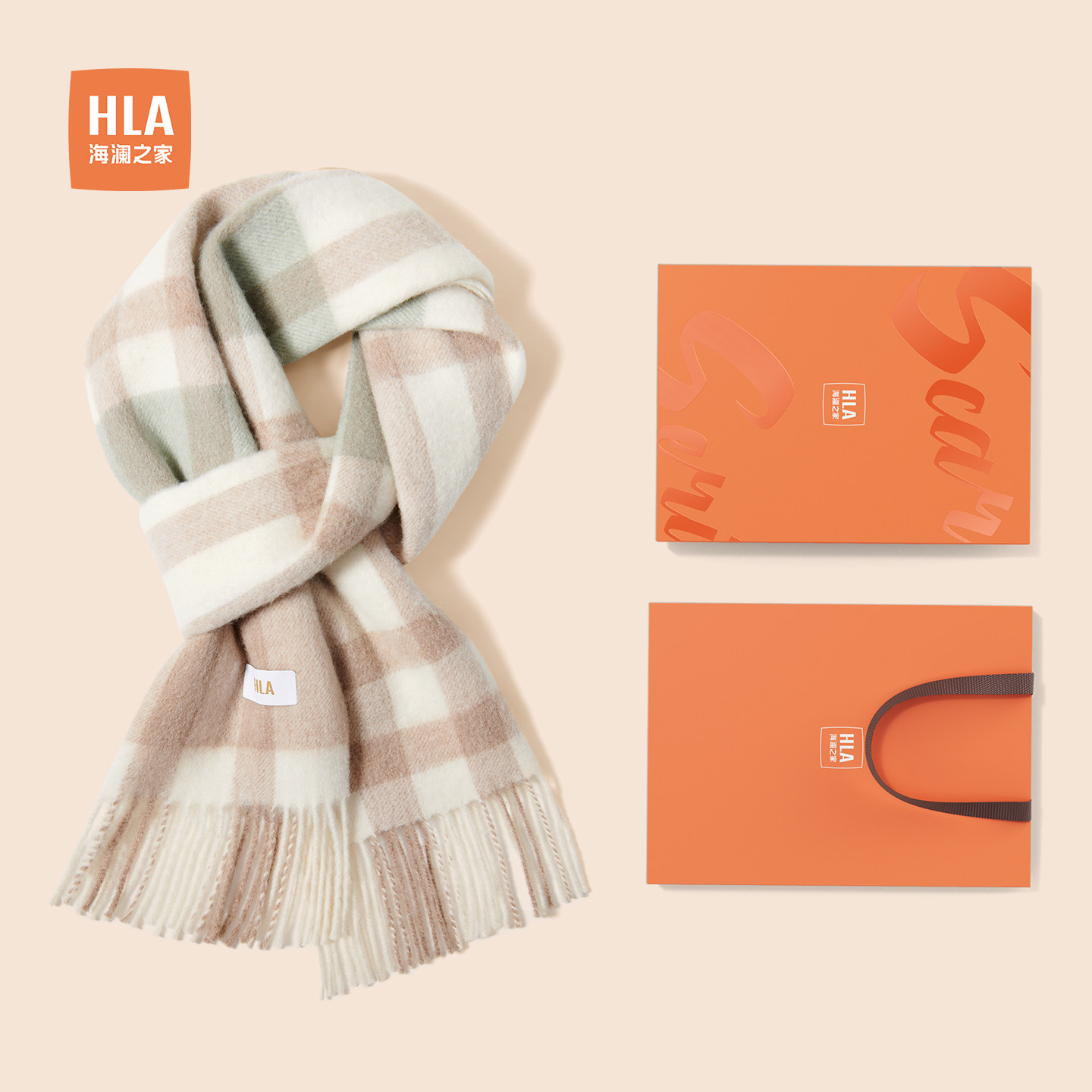 海澜之家纯羊毛围巾女士2025新款秋冬季送女友高级感防寒保暖围脖