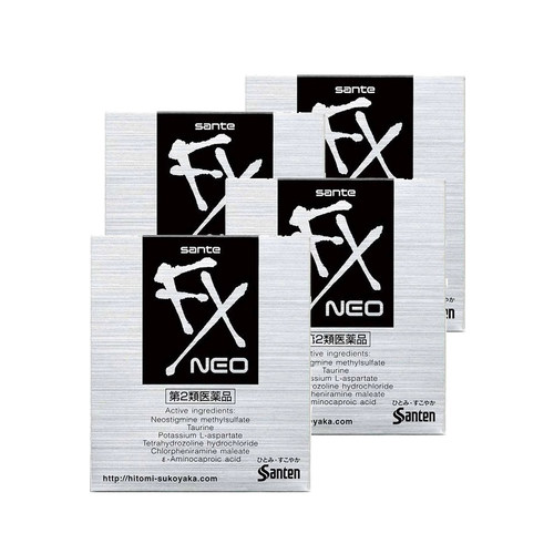 【4瓶】日本参天FX银装眼药水缓解眼疲劳滴眼液人工泪液12ml