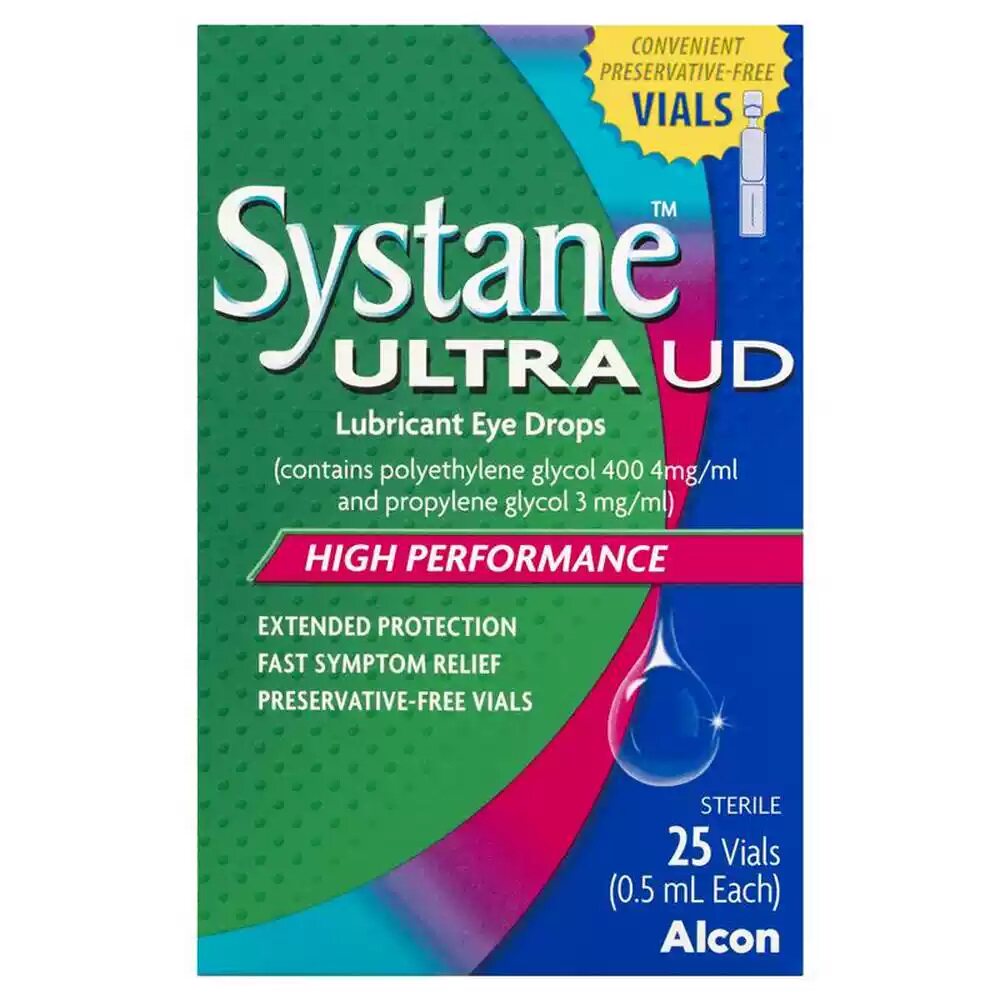 澳洲进口Systane超润滑滴眼液眼药水温和缓解眼疲劳干涩0.5mlx25