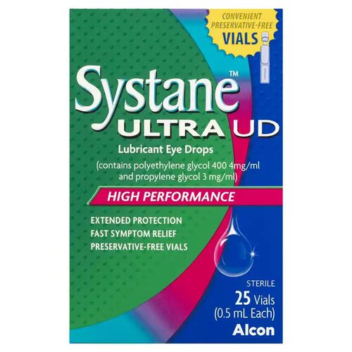澳洲进口Systane超润滑滴眼液眼药水温和缓解眼疲劳干涩0.5mlx25