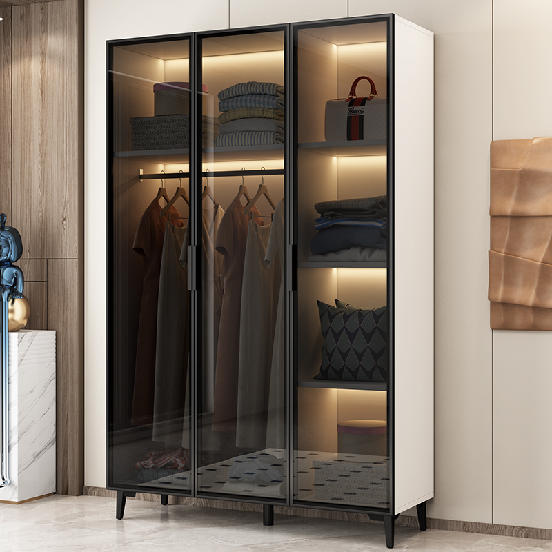 金斗轻奢家用简约定制衣柜玻璃门