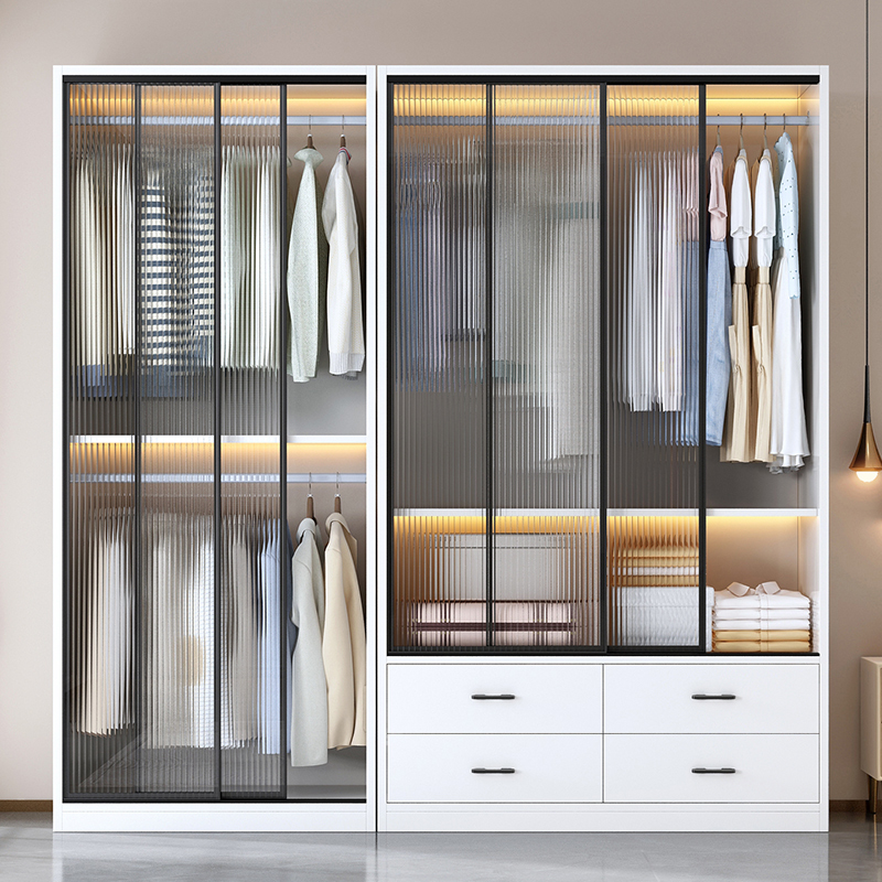 金斗满仓轻奢家用简易推拉门衣柜