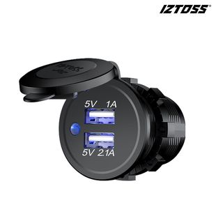 汽车摩托车车载充电器带盖手机充电器5V3.1A双USB车充充电器