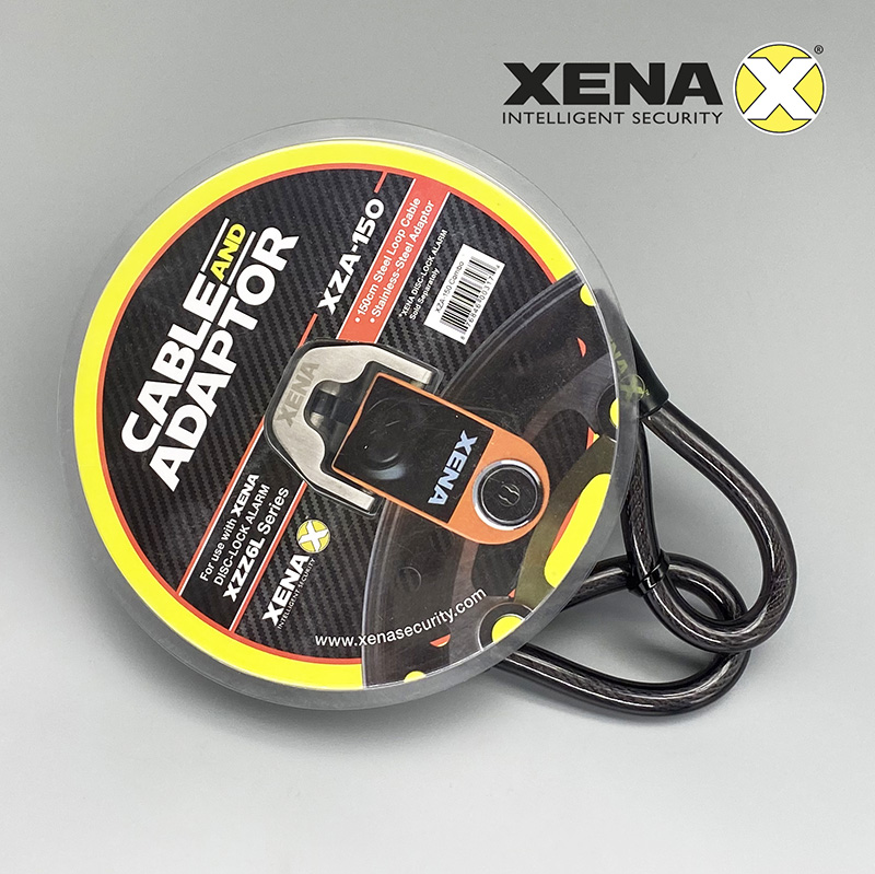XENA碟锁连接器钢缆套装摩托车电动车头盔锁钢丝锁环形锁