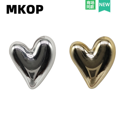 Mkop洞洞鞋配饰金银爱心鞋花