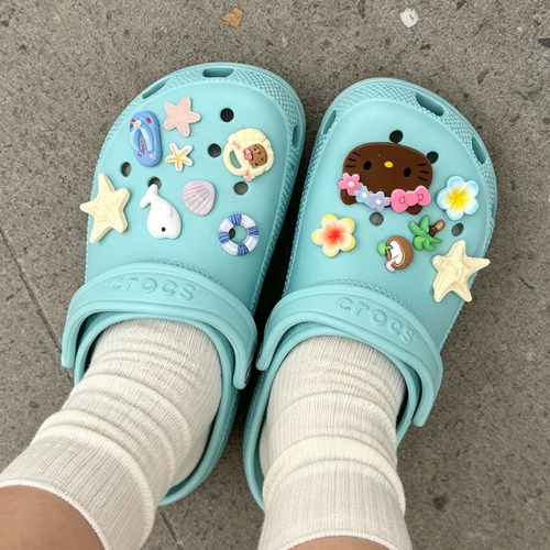 MKOP洞洞鞋配饰高级感鞋扣配件海边度假海星鞋花适配Cross/Crocs