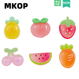 饰扣适配Cross Mkop洞洞鞋 花装 扣可爱桃子鞋 Crocs 配饰高级感鞋