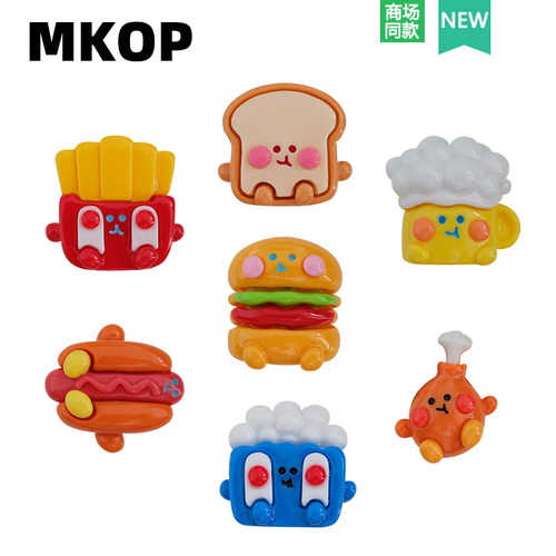 Mkop洞洞鞋配饰亮面仿真食玩鞋花