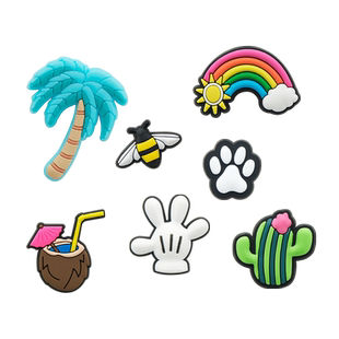 Mkop洞洞鞋配饰高级感diy鞋扣配件蜜蜂仙人掌鞋花适配Crocs/Cross