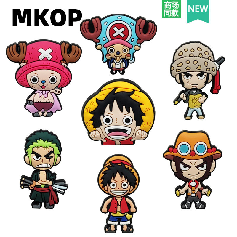 mkop洞洞鞋配饰diy鞋扣配件卡通海贼王鞋花装饰扣适配cross/crocs
