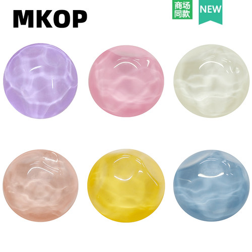 Mkop洞洞鞋配饰水波纹半圆鞋花