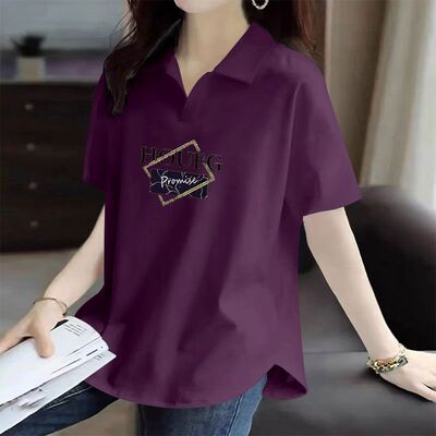 纯棉短袖T恤夏装简约百搭polo衫