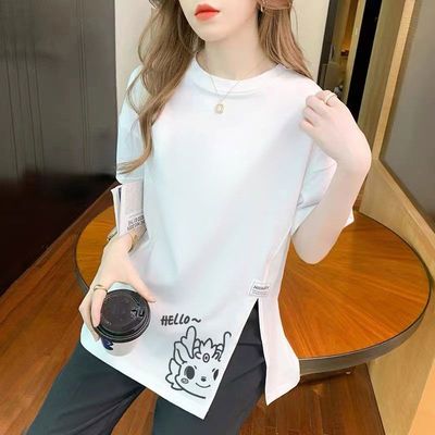 精梳纯棉短袖t恤女时尚简约
