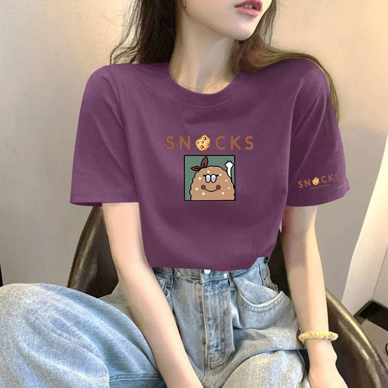女士短袖t恤女夏装新款宽松