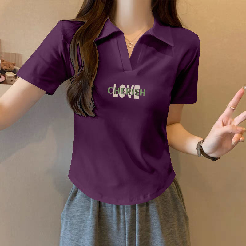 纯棉女装短袖polo衫时尚新款