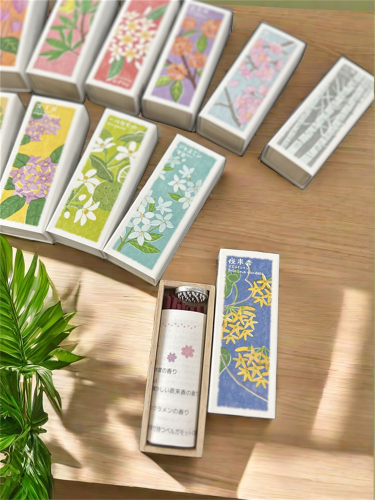 【新品】香彩堂 以花伝心 短線香 金木犀櫻佛手柑木蓮夜來香 薰香