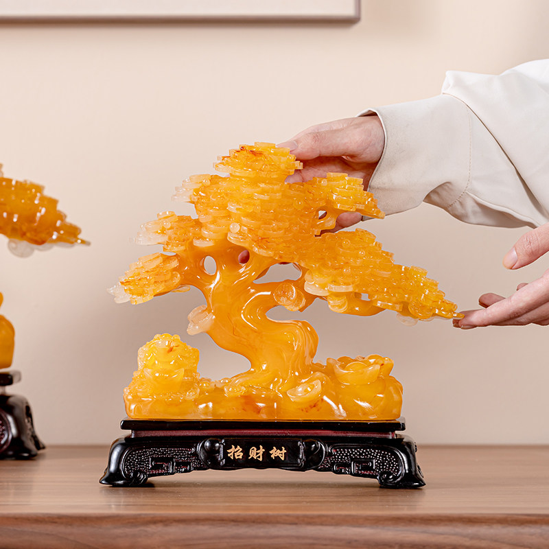 发财树摆件高档中式乔迁新居招财纳福客厅酒柜装饰品店铺开业礼物,家居饰品,装饰摆件,淘宝优惠券,粉丝福利购,淘宝优惠卷