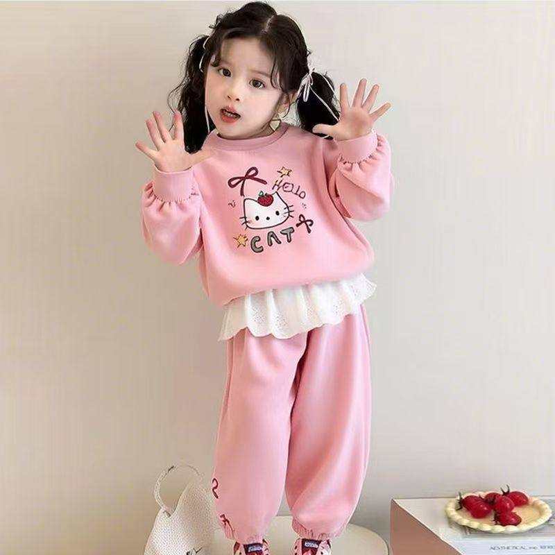 女童宝宝卫衣套装屁帘卡通两件套新款长袖圆领春秋季爆款洋气时髦,童装/婴儿装/亲子装,套装,淘宝优惠券,粉丝福利购,淘宝优惠卷