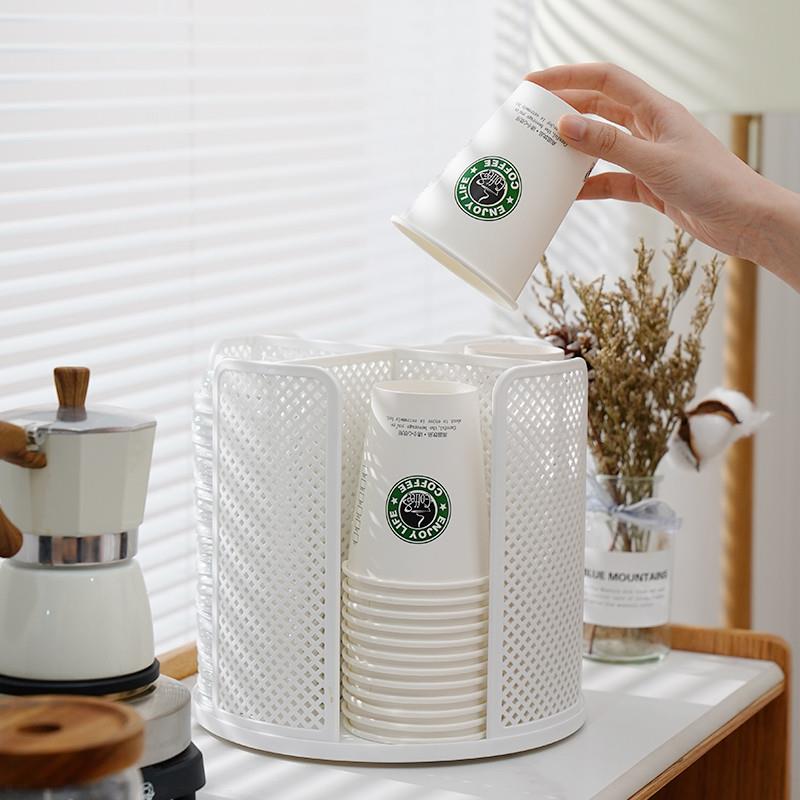 杯子收纳置物架桌面创意奶茶杯纸杯架取杯器柜内一次性水杯架厂家