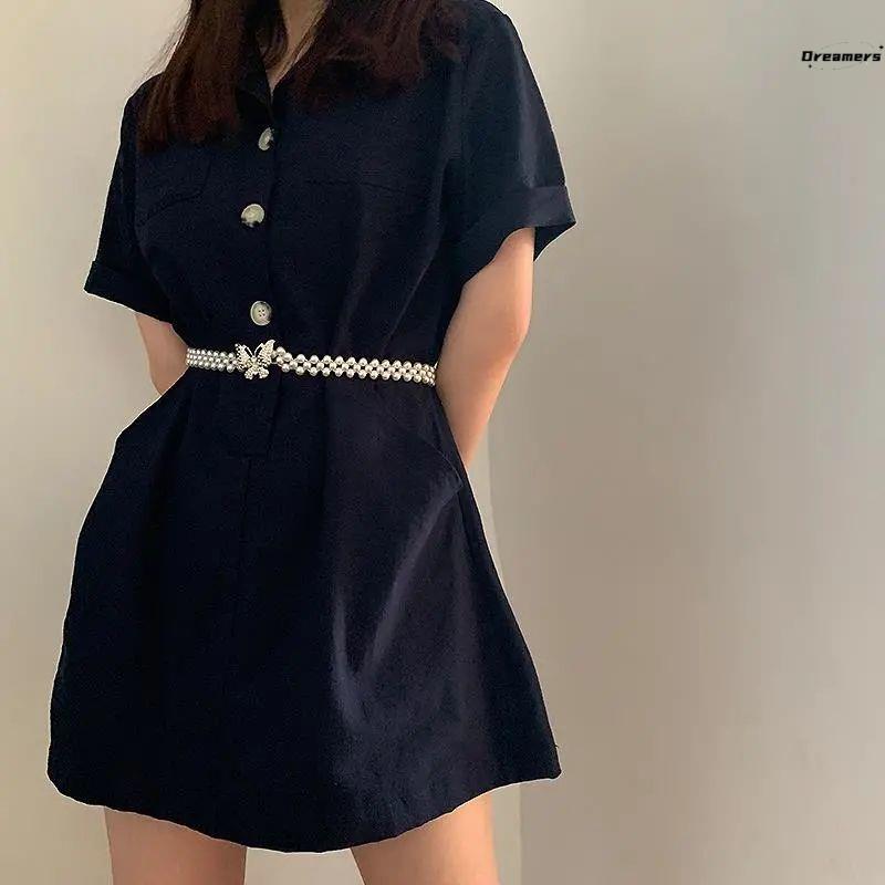 。连衣裙腰带女装饰配裙子复古2024新款时尚白色珍珠腰链高级感夏