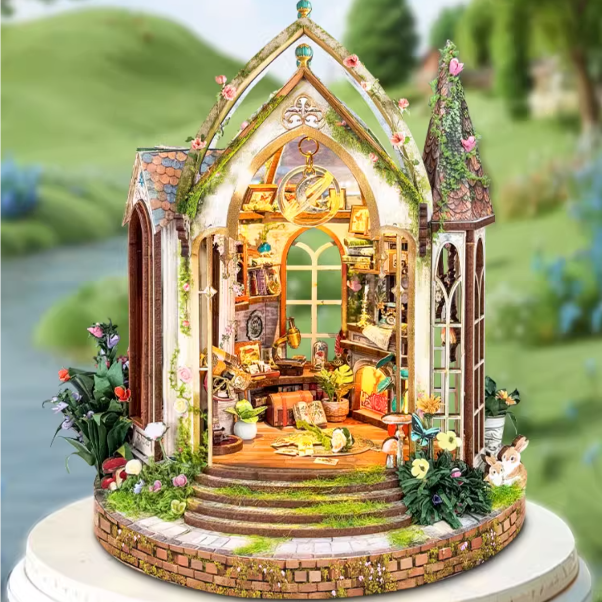新品寄放时光手工diy小屋梦境花研所积木模型拼装玩具节日礼物女,玩具/童车/益智/积木/模型,拼图/拼板,淘宝优惠券,粉丝福利购,淘宝优惠卷