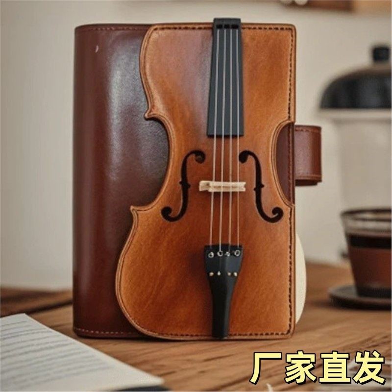 跨境新款Vintage Violin Leather Notebook覆古小提琴皮革笔记本