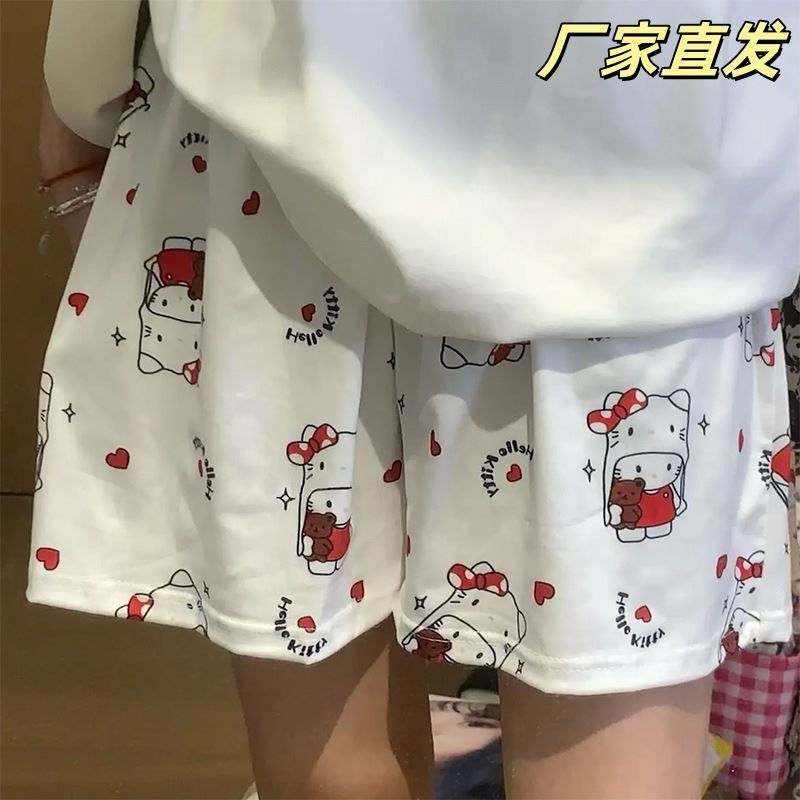hellokitty夏日遛弯裤小个子短裤男女款夏季2025新款爆款可爱睡裤