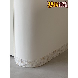 贝壳马赛克踢脚线自粘贴片手工diy仿瓷砖墙贴装饰遮丑神器防水