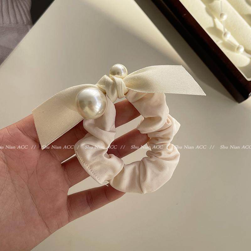 ins简约大肠圈发绳后脑勺高级感珍珠蝴蝶结百搭成人扎马尾皮套女,饰品/流行首饰/时尚饰品新,发饰,淘宝优惠券,粉丝福利购,淘宝优惠卷