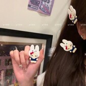 高颜值kt猫米菲兔可爱发夹百搭高级刘海子侧边头饰发饰