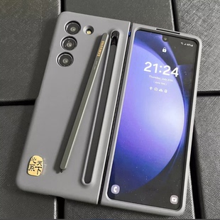 适用三星Fold5官方同款纤巧手机壳W24带笔新款附（spen）防摔简约高档磨砂肤感ZFold6 Fold3 Fold4 w25 fold7